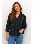 Блузка Kaffe, цвет black/chalk dot print - фото 4