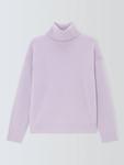 Джемпер с кашемировым разрезом и воротником-стойкой John Lewis, Lilac - фото 4