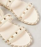 Сандалии Rockstud Torchon из кожи Valentino Garavani, Light Ivory - фото 5