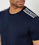 Футболка мужская Emporio Armani с декором плеч, синий - фото 4