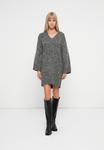 Платье Noisy May NMGINNA V NECK DRESS, Medium Grey Melange/Mottled Grey - фото
