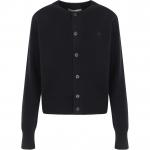 Кардиган Ami Paris с вышитым логотипом AMIPARIS, черный - фото