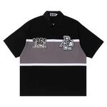 Поло BAPE Color Blocking Oversized Rugby Polo 'Black' - фото