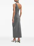 Платье на одно плечо с разрезом Hugo, серый - фото 3