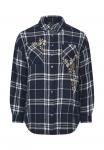 Блуза Evans Button-down blouse, Navy/Dark Blue - фото 5