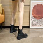 Женские короткие челси 6 см Help, коричневые без подкладки - фото 6