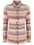 Missoni рубашка с узором зигзаг, розовый - фото