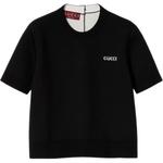 Топ Gg Intarsia Knit GUCCI, черный - фото 3
