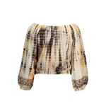 Бежевый хлопковый женский топ Desigual - фото 2