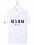 Футболка с логотипом MSGM Kids, белый - фото