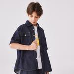 Детская джинсовая рубашка Lee, синий - фото 6