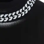 Цепочный принт мини-платье с круглым вырезом Givenchy, черный - фото 8