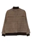 Бомбер в ломаную клетку Eric Bompard, коричневый - фото