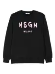 Толстовка с логотипом MSGM Kids, черный - фото