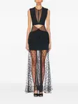Платье макси с вырезом Stella Mccartney, черный - фото