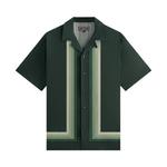 Рубашка Kith Border Stripe Thompson Camp Collar Shirt, Stadium - фото