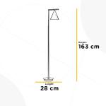 Торшер 28x25x163 см, черный - фото 4