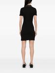 Versace Jeans Couture платье мини с вышитым логотипом, черный - фото 4