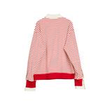 ELLE Свитшот Women's Stripes Lapel Moderate Regular - фото 3