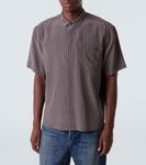 Шелковая блуза крепдешин Cassandre Saint Laurent, Gris Blank - фото 3