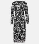 Атласное платье Monique Lhuillier, Noir Silk White - фото