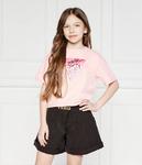 Футболка детская Guess из органического хлопка с принтом, розовый - фото 3