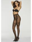 PETITE FLEUR GOLD Черные сетчатые колготки - фото 5