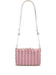 Сумка через плечо с эффектом кольчуги Rabanne, розовый - фото