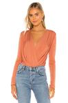 Боди Free People Turnt, цвет Copper - фото