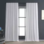 Плотные шторы для гостиниц из белого льна Half Price Drapes, white - фото