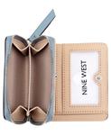 Кошелек Dorsey Small Zip Around Wallet Nine West, Pale Denim - фото 4