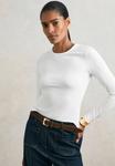 Топ Reiss JADA CREW-NECK WITH STRETCH ., White - фото