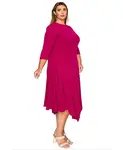 Платье Vida Plus Size с разрезом по низу L I V D, фиолетовый - фото 2