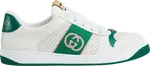 Кроссовки Gucci Screener 'Interlocking G - White Green', белый - фото