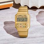 Мужские молодежные золотые часы A100WEG-9APR CASIO - фото 8
