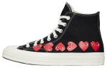 Кроссовки Converse Comme Des Garçons PLAY X Chuck 70 High 'Multi Heart - Black', черный - фото