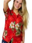 Блуза King Kameha Small Flower, красный - фото