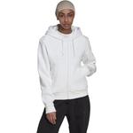 Толстовка с капюшоном, все размеры, флис, молния по всей длине Adidas, белый - фото 2