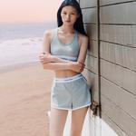 Бралетт с логотипом Racerback Calvin Klein, серый - фото 8