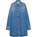 Оверсайз джинсовая рубашка PRADA, светло-голубой - фото 4