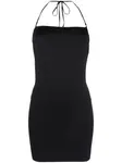 Платье мини с вырезом халтер Barena, черный - фото