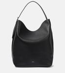 Кожаная большая сумка с поясом Toteme, черный - фото