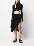 JW Anderson ASYMMETRIC DRAPED SKIRT, черный - фото 2