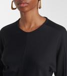 Шерстяное платье миди Joseph, черный - фото 4