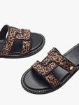 Сандалии Lupin Slider Moda in Pelle, Leopard - фото 3