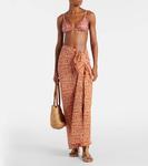 Хлопковый пляжный парео с принтом Zinnia Faithfull, Orme - фото 2