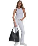 Сумка-хобо Paula Extra Large DKNY, Black/silver - фото 5