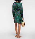 Атласное мини-платье bridget с принтом Velvet, мультиколор - фото 3