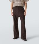 Широкие брюки из мохера и шелка Prada, Ebano - фото 3