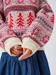 Детский рождественский свитер Fair Isle John Lewis, Pink - фото 6